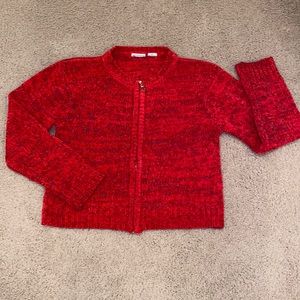 Vintage Arizona Jeans Company Chenille Knit zippered Sweater size Large